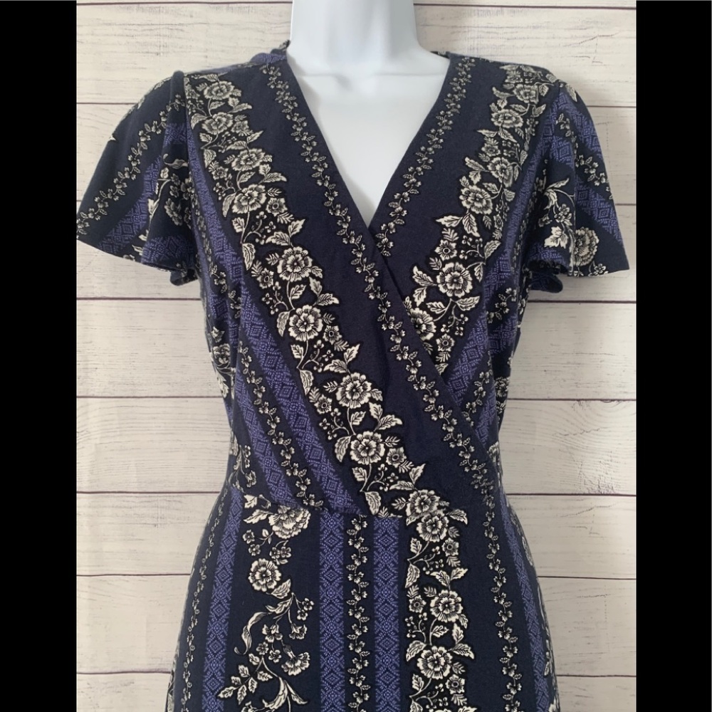 NWT Loft Floral Faux Wrap Dress - Picture 2 of 8